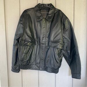 Rexam Leather Jacket for Men in Black in Size XL Great for that biker style